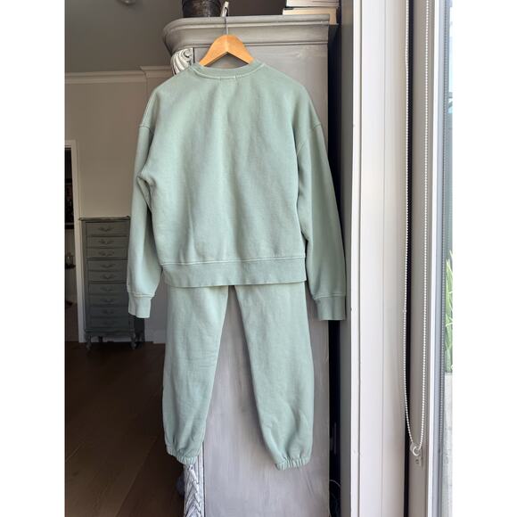 Garage Elevated Sweat suit Sz XXS Mint Green Cozy Luxe Loungwear Athleisure Chic - Picture 4 of 12